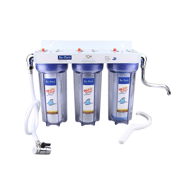 Rh-JH3 Triple Stages Pet Bottle Water Filter med slange og tut.